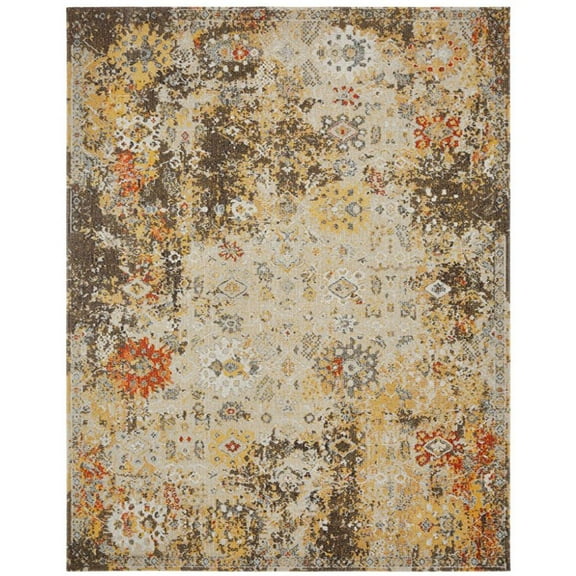 Kalaty Modena Area Rug MO-361 Contemporary Multi Distressed Faded, Multi, 2' x 10'