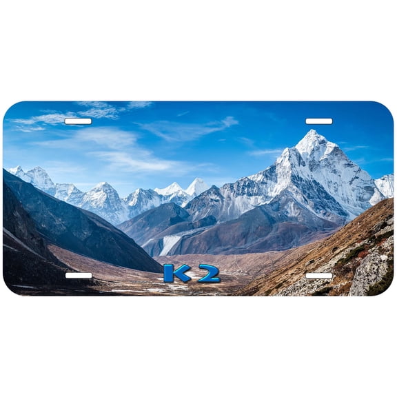 K2 Mountain Novelty Car Auto License Plate