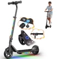 thumbnail image 1 of R2 Pro 150W Electric Scooter for Kid Age 5-12, 3 Speed Gears Max 10Mph, Magnetic Charging, Adjustable Height, 3 Color Pedal Lights, Black, 1 of 11