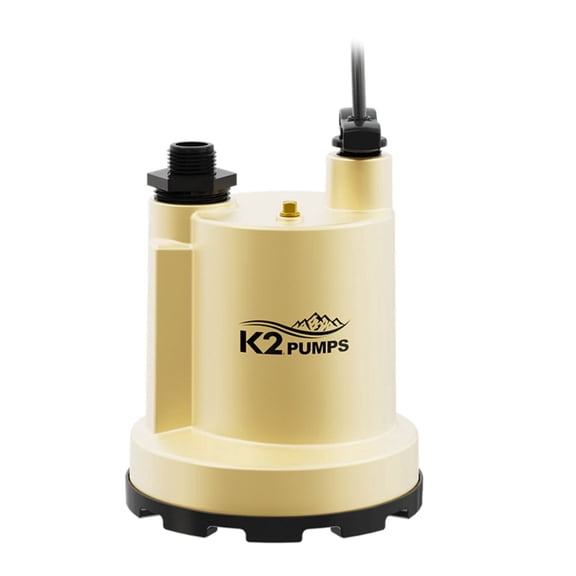 K2 Professional Grade 1/4 HP Submersible Utility Pump
