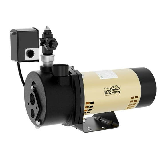 K2 Pumps Convertible Jet Pump 3/4 Hp Lead Free Cast Iron 115/230V