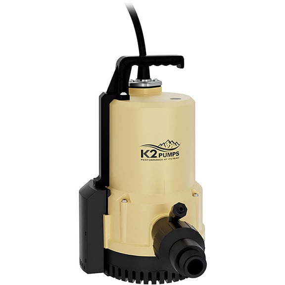 K2 Pumps Submersible Utility Pump 1/4 Hp Thermoplastic Automatic