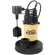 K2 Pumps Sump Pump 1/4 Hp Cast Aluminum With Direct In Vertical Switch