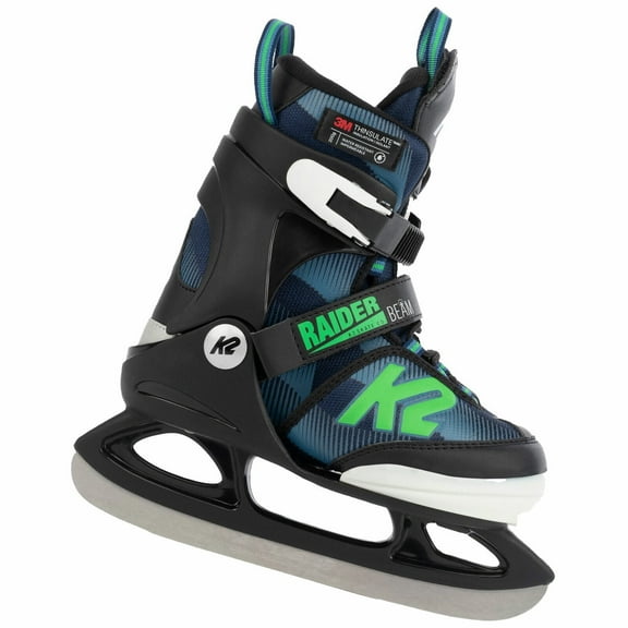 K2 Raider Beam Ice-Skates Kids Skates Glowing LED Skating Shoes Blue Size US 1-5