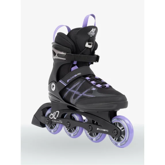 K2 Women's Alexis 80 Pro Inline Skates (Black/Lavendar) Size 11 US 42.5 EU