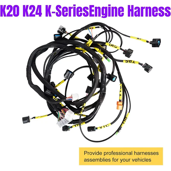 K20 K24 K-Series Tucked Engine Wiring Harness for Honda Acura K-Swap Integra CRX EK EG 02-04 RSX Type S&Base,for 01-05 Civic Si EP3 Type S / K24 Swap(500167639)