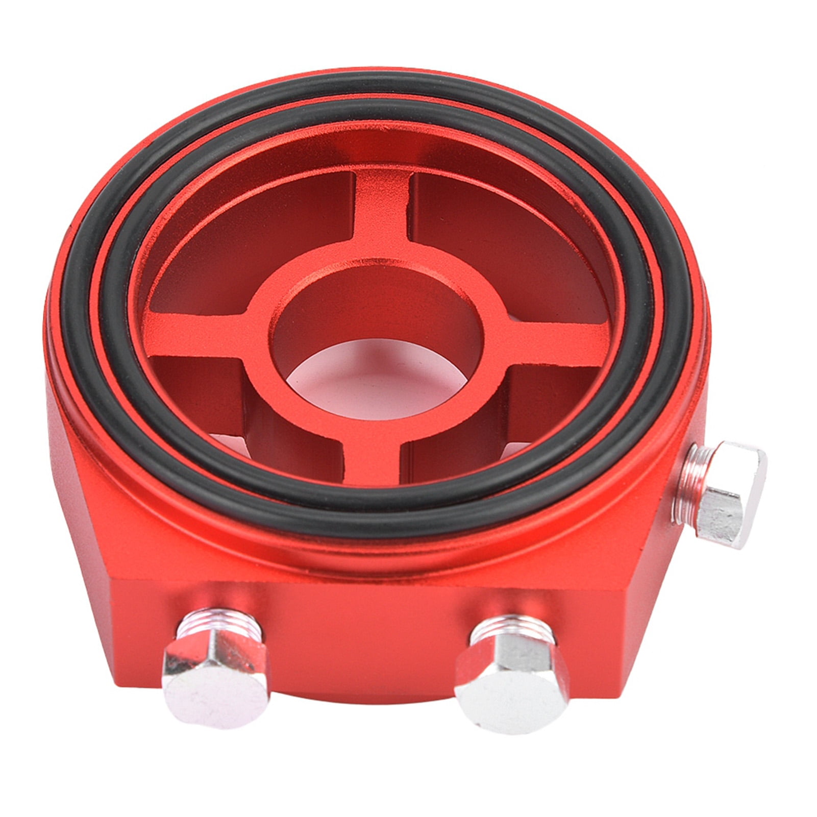 K20 Oil Universal Aluminum Oil Filter Cooler Sandwiched Plate Oil Pressure Temp Gauge Adapter