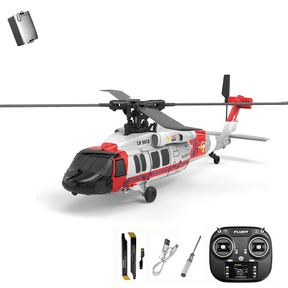 K200 UH-60 One-Key Inverted Flight RC Helicopter with 6-Axis Gyro, 2.4G 6CH Simulation Blackhawk Aerobatic RC Helicopter with Altitude Hold & Optical Flow Positioning for Enthusiasts - RTF