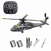 K2000 UH-60 RC Helicopter for Adults, 2.4GHz 6CH Brushless Remote Control Military Helicopter, 6-Axis Gyroscope RC Airplane with 3-Speed Mod, Altitude Hold & Optical Flow Positioning - 2 Battery