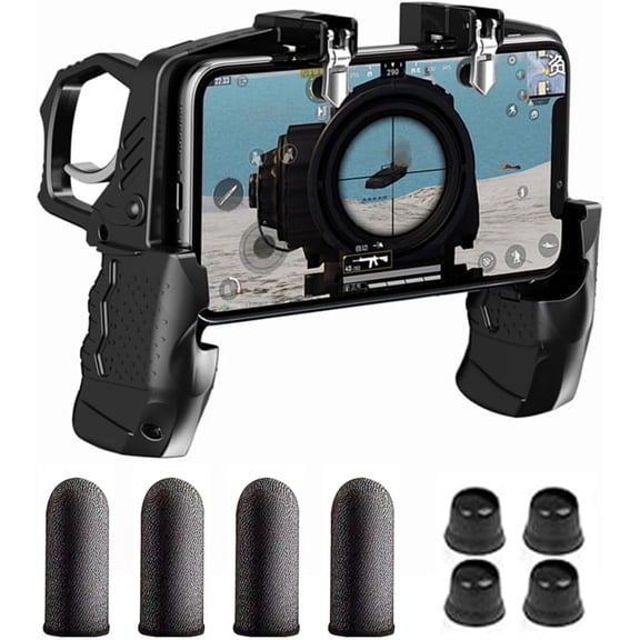 K21 Mobile Game Controller for PUBG/Call of Duty/Fortnite,aim Trigger Fire Buttons L1R1 Shooter Sensitive Joystick,Gamepad for 4.7-6.5 ih iPhone & Android Phone