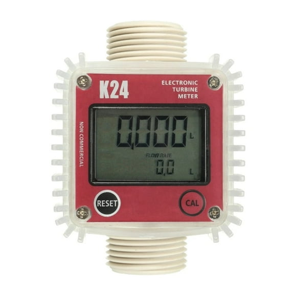 K24 Digital Die-sel Fuel Flow Meter Gauge For Chemicals Liquid Water ,Easy to Install