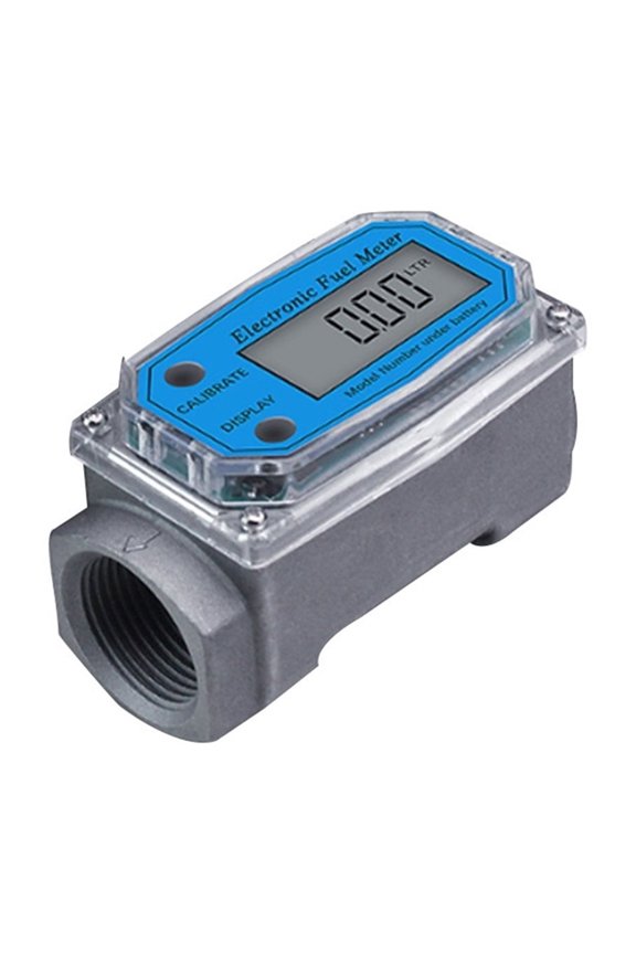 K24 LCD Fuel Easy Operate Tools, Electronic Digital Display Measuring High Accuracy Aluminum Alloy, Multipurpose Flow Meter