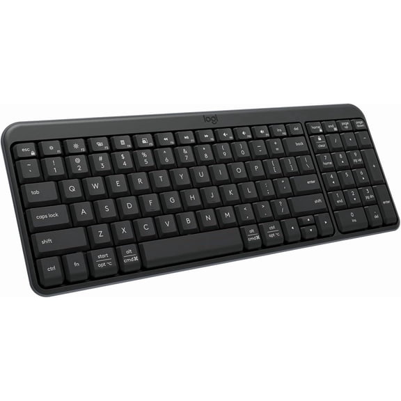 K250 Bluetooth Keyboard with Numpad, Easy Connectivity, Compact Wireless Made Recycled Plastic, Spill-Resistant, Comfortable Keys - Windows/MacOS Graphite