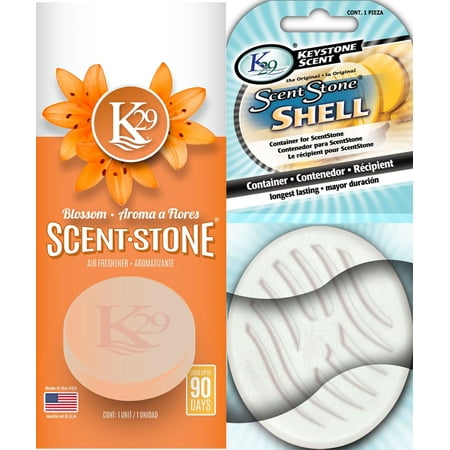 K29 Scent Stones Home and Car Air Freshener with Scent Stone Shell (Blossom/Shell)
