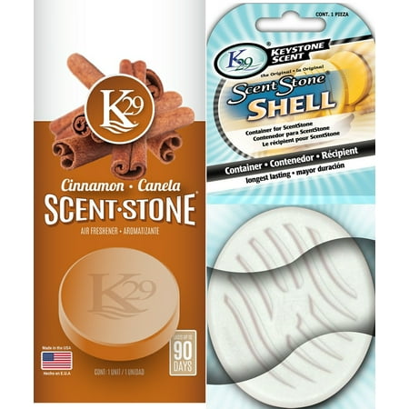 K29 Scent Stones Home and Car Air Freshener with Scent Stone Shell (Cinnamon/Shell)