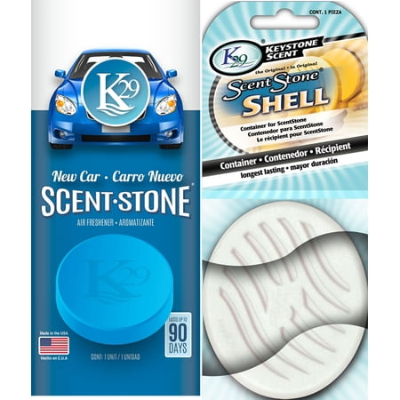 K29 Scent Stones Home and Car Air Freshener with Scent Stone Shell (New Car/Shell)