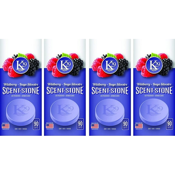 K29 Wild Berry Stone Air Freshener, Environmentally Safe and Long-lasting Fragrance, 4 Packs