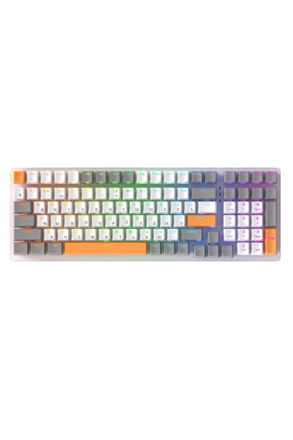 K3 Mechanical Keyboard Russian Mechanical Keyboard 100 Keys Gaming Office Gaming Computer Keyboard Full Keys No Punch Multiple Light Effects Personalised Keycaps Wired Keyboard