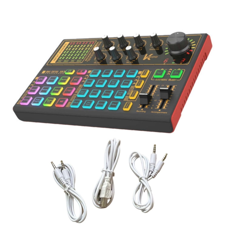 K300 Podcast Recording Equipment Mixer Voice Live Sound Card DJ