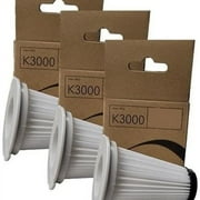 K3000 CSV HEPA Filter Replacement 3 Pack - Compatible With CORDLESS STICK VACUUM MODEL 10438 - DS4015 - DS4020 - DS4065 - DS4090 - DS4095