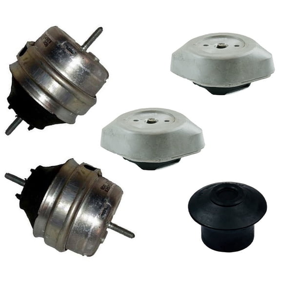 K3053 Engine Motor&Transmission Mount Set 5pc For 1996-2001 Audi A4/A4 Quattro 2.8L | A6922, A6922, A6958, A6924, A6924