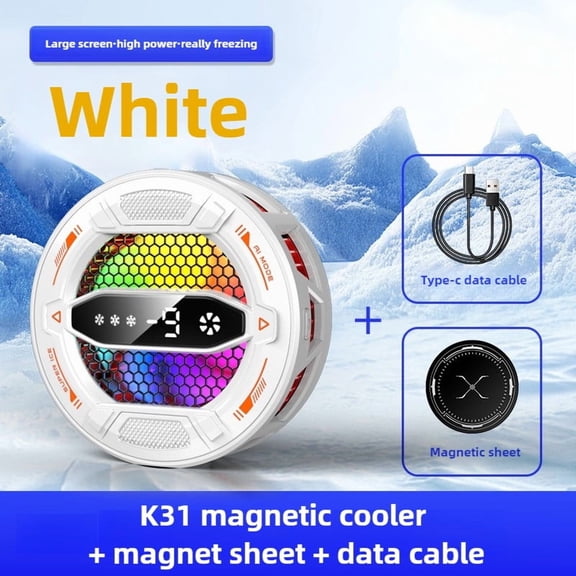 K31  15W Mobile Phone Cooler Magnetic Semiconductor Cooling Radiator AI Intellint Refriration Freeze for IPhone Universal