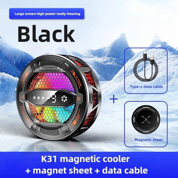 K31  15W Mobile Phone Cooler Magnetic Semiconductor Cooling Radiator AI Intellint Refriration Freeze for IPhone Universal
