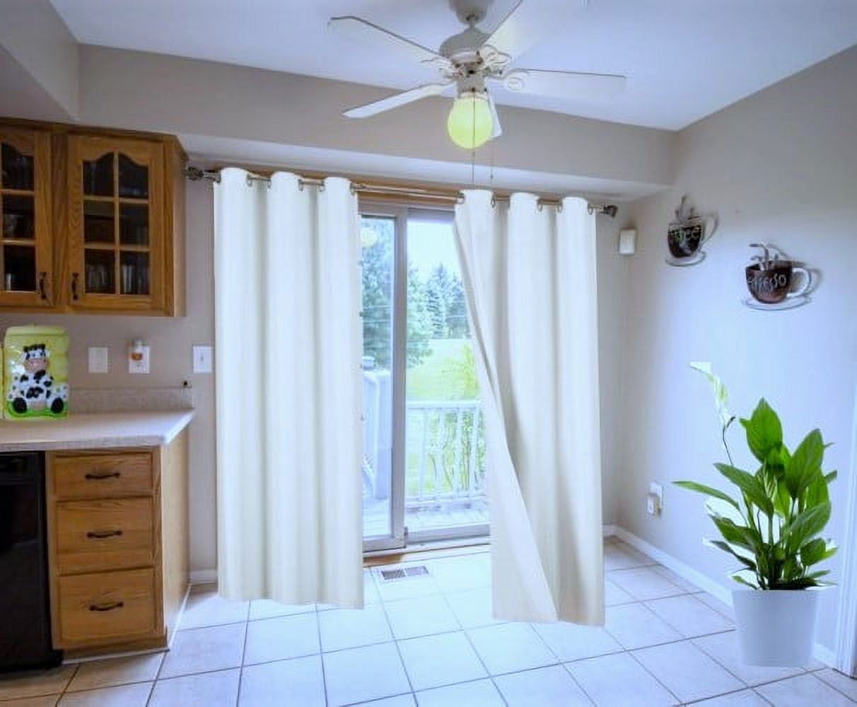 K32 Ivory Color 100% Blackout Room Darkening for Bedroom Faux Lined ...