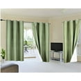 thumbnail image 1 of K34 1 Panel with white Lined Blackout Light Blocking Window Curtain Drapes Silver Grommets Sage Green solid color 84" Length for bedroom Décor, 1 of 3