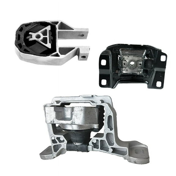 K3649 Engine Motor & Transmission Mount Set 3pc Fits 2014-2017 Ford Focus 2.0L GAS Natural A/T Dual Clutch : A5646 A5520 A5612
