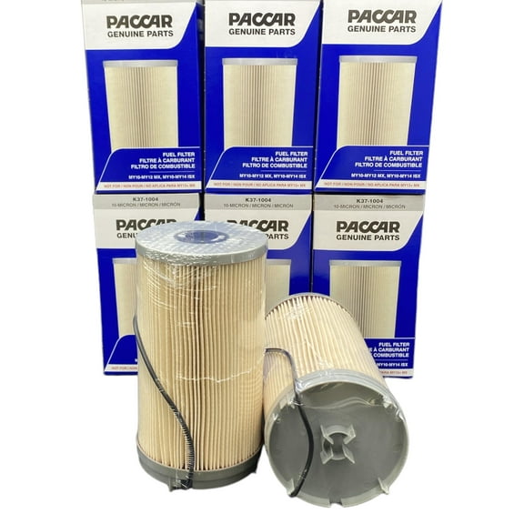 K37-1004 Fuel Water Sep. Filter For Cummins ISL, ISX, Paccar MX, MX-13 Engines Pack of 6