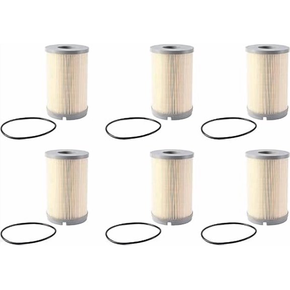 K37-1029 Fuel Filter Element Compatible with 2015-2017 Peterbilt DAF Kenworth Trucks 367 389 587 MX11 MX13 Engines, Replace K37-1029 K37-1011 FS20172 PF46081, set of 6