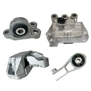 K3744 Engine Motor & Transmission Mount Kit 4PCS Compatible with 2016-2017 Fiat 500X 2.4L | A5898 GP3576 A5862 A5987