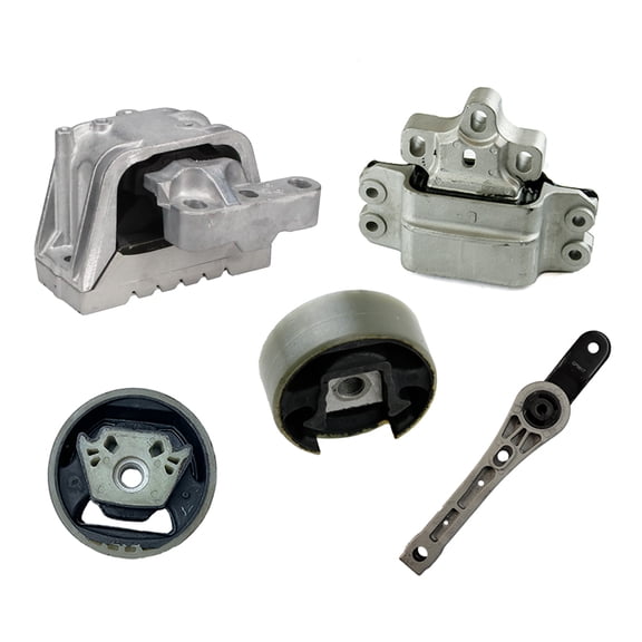 K3768 Engine Motor & Transmission Mount Kit 5PCS Compatible with 2009-2015 Audi TT Quattro 2.0L AWD Coupe Automatic Dual Clutch | A6973 A6966 A4925 A4909 A6960HY