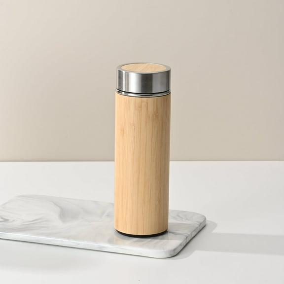 K38 Eco Friendly Insulated Stainless Steel Tea Infuser Wooden Flask Wood Tumbler Thermos Bamboo Water Bottle