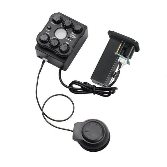 K4 Acoustic Guitar Pickup Resonance Pickups Preamp System with LED Screen Pickup,1 * Resonance Pickup Kit,Black