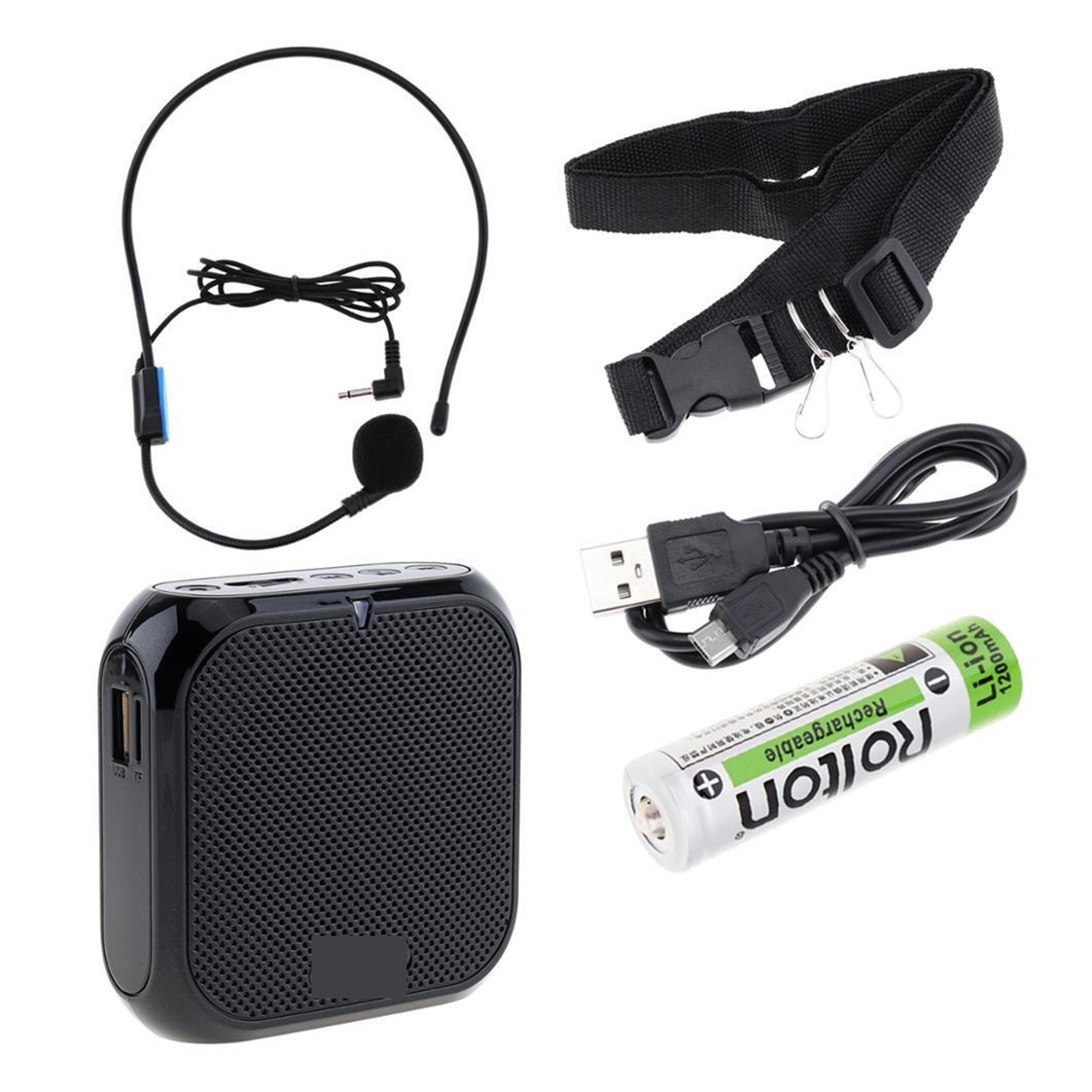 K400 3 Colors Portable Wired Mini Audio Speaker Megaphone Voice Amplifier Loudspeaker Microphone Waist Band Clip ,Easy to Operate
