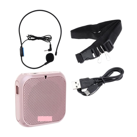 K400 Portable Audio Speaker Megaphone Voice Amplifier Loudspeaker Microphone Waist Band Clip Support FM Radio TF MP3 ,Loud Sound