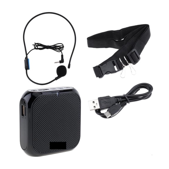 K400 Portable Audio Speaker Megaphone Voice Amplifier Loudspeaker Microphone Waist Band Clip Support FM Radio TF MP3 ,Loud Sound