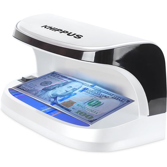 K410 Counterfeit Bill Detector Professional, High Intensity UV LED Counterfeit Money, ID & Credit Cards Verifier