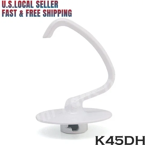 K45Dh Dough Hook Replacement For Kitchenaid Ksm90 K45 Stand Mixer Coated 4.5 Qt