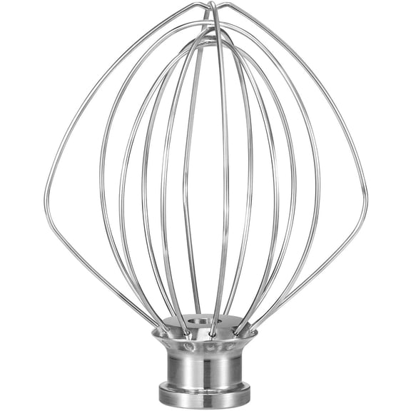 K45WW Dishwasher Safe Whisk Attachment Fits 4.5 Quart and 5 QT KitchenAid Tilt-Head Stand Mixer Stainless Steel 6 Wires Whip for Egg Heavy Cream Beater, Cakes Mayonnaise