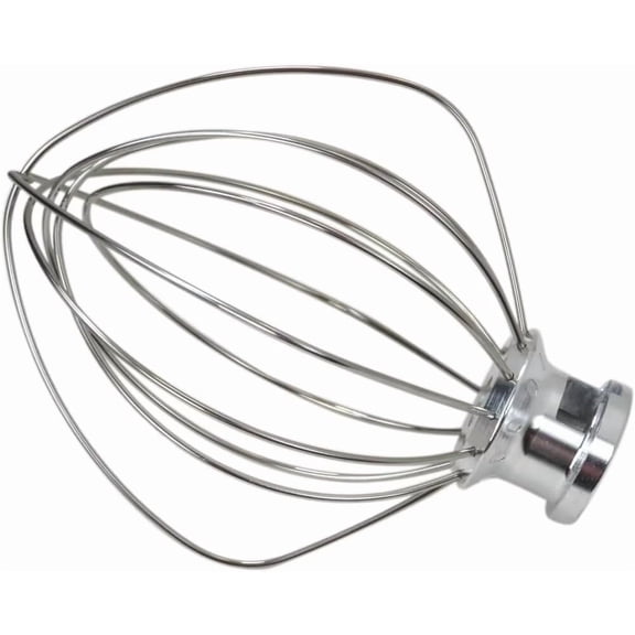 K45WW Whisk Attachment Fits KitchenAid, 6 Wire Whip for 4.5 5 Quart KitchenAid Tilt-Head Stand MixerCompatible with Kitchen Aid Accessories K45,K45SS,KSM75,KSM90,KSM110,KSM150, Handwash Only