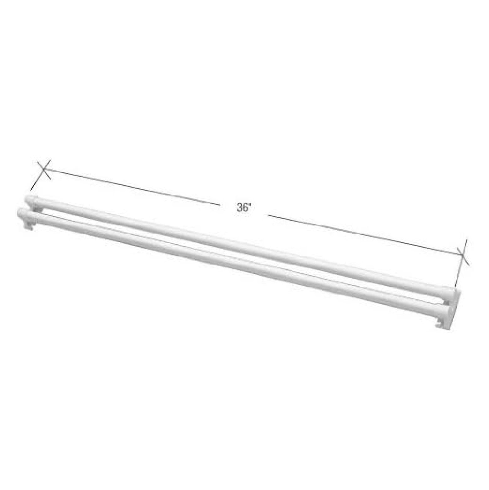 CRL Gray Storm Door Push Bar - Low Profile, Fits Doors Up To 36"