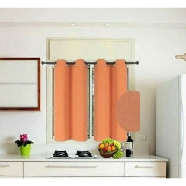 K54 Thermal Panel Orange solid color 1 Panel Grommets Kitchen Tier