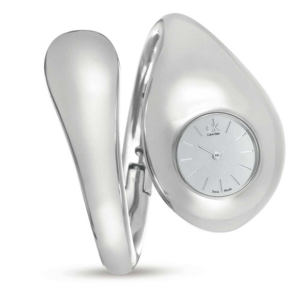 K5424108 Women's Hypnotic Swiss Made Stainless Steel Bangle Silver Dial Watch