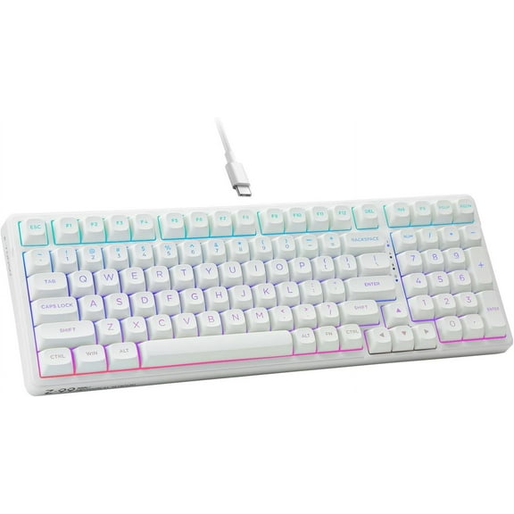 K55 CORE RGB Membrane Wired Gaming Keyboard Quiet, Responsive es Spill Resistance Ten-Zone Media Keys iCUE Compatible QWERTY NA PC, Mac Black