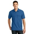 thumbnail image 1 of K557 Port Authority Mens Sport Shirt Oxford Pique Double Pocket Polo, 1 of 6