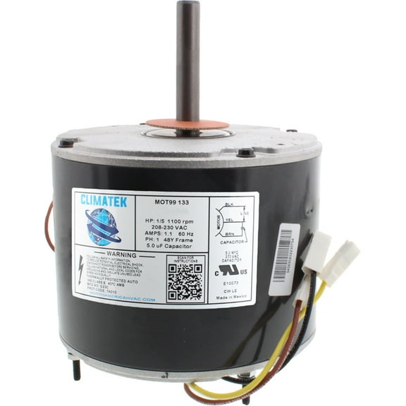 K55HXAJK-4101 - ClimaTek Upgraded 1/5 HP Condenser Fan Motor Fits Emerson