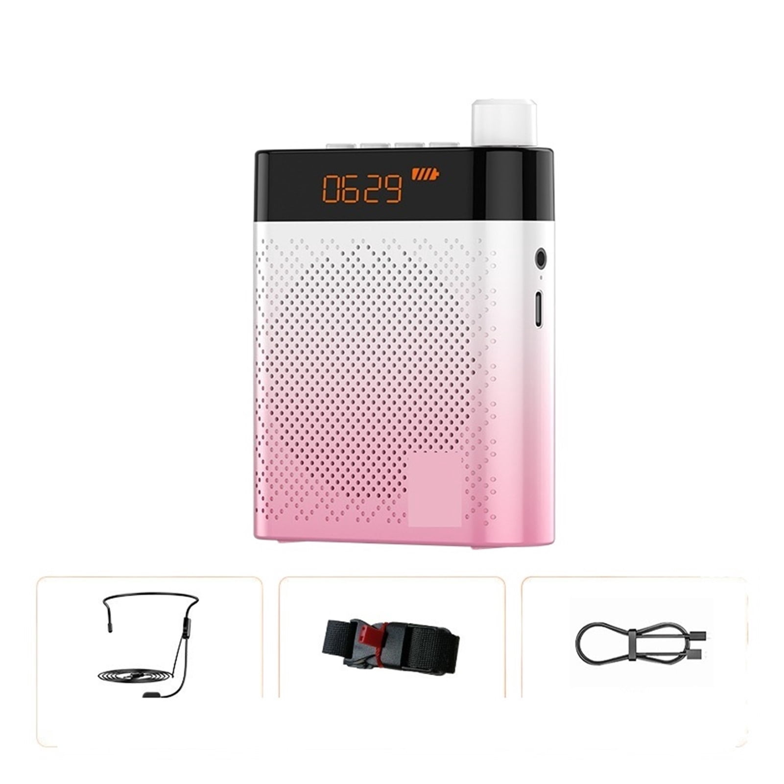 K6 Sound Amplifier Bluetooth FM Radio Loudspeaker Microphone Voice Amplifier Booster Megaphone Speaker For Teaching Sales ,Easy to Operate
